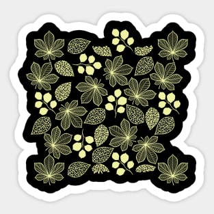 Fall Leaves Pattern Sticker